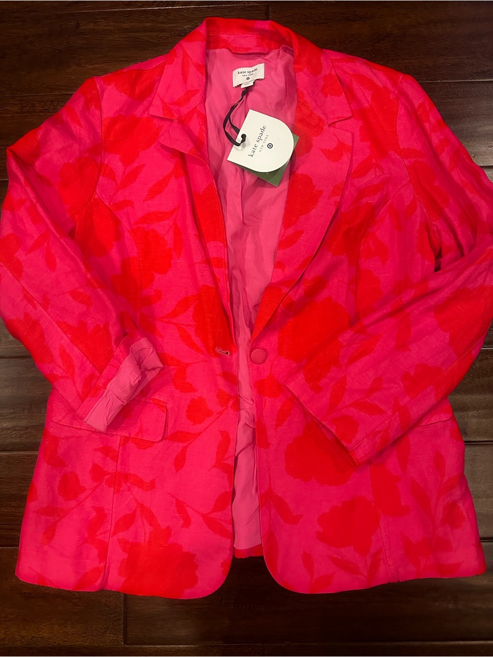 kate spade Target Hot Pink and Red Floral Blazer